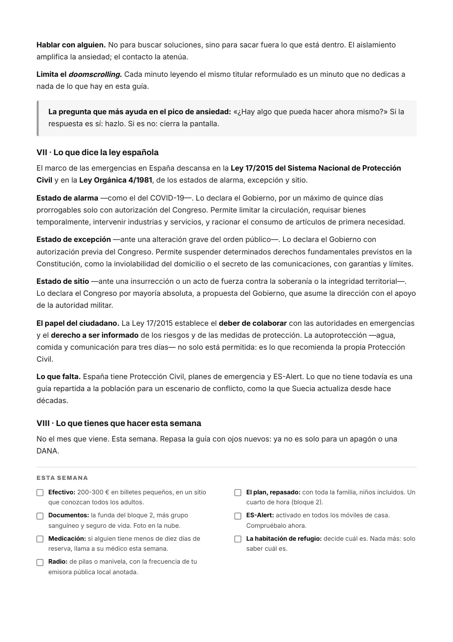 Anexo: checklist de lo que hacer esta semana
