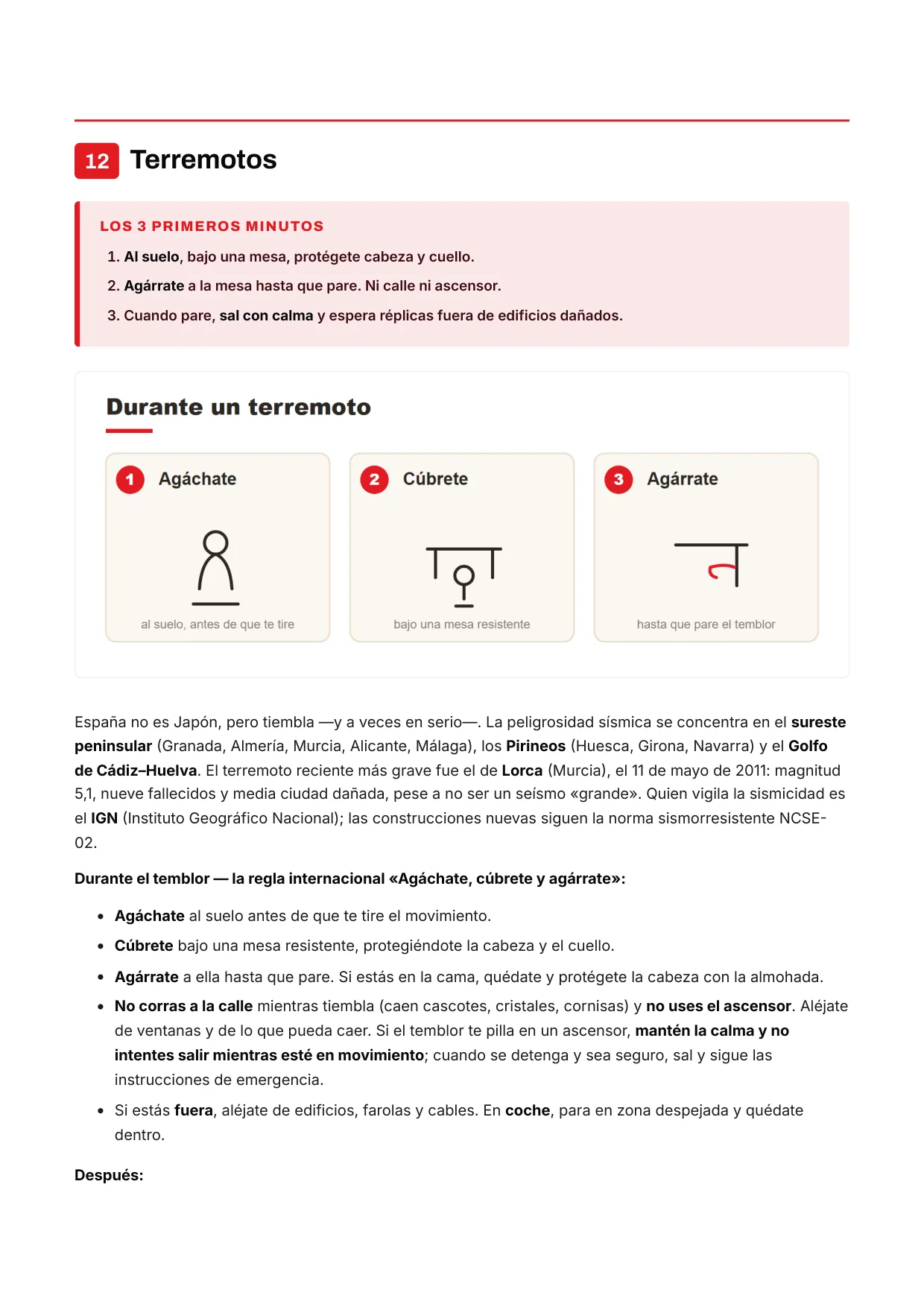 Capítulo Terremotos con la caja «Los 3 primeros minutos»